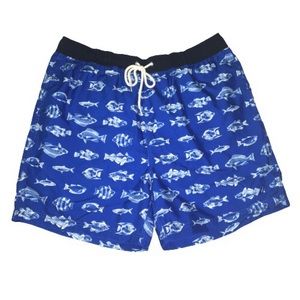 Nautica swim trunks shorts fish Nautical lined men’s Sz L NWT